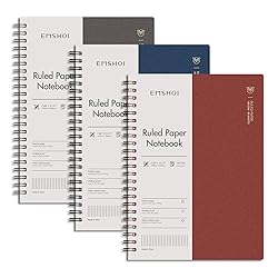 EMSHOI Lined Journal Spiral Notebook 7.48" x