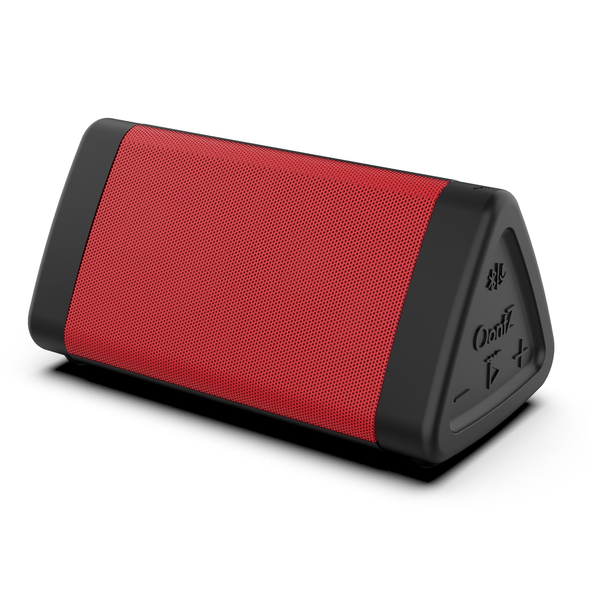 OontZ Angle 3 Bluetooth Speaker, Crystal Clear Stereo Sound, Rich Bass, 100 Ft Wireless Range, Play Two Speakers Together (4th Gen only), Mic, IPX5, Portable Bluetooth Speakers (Red)