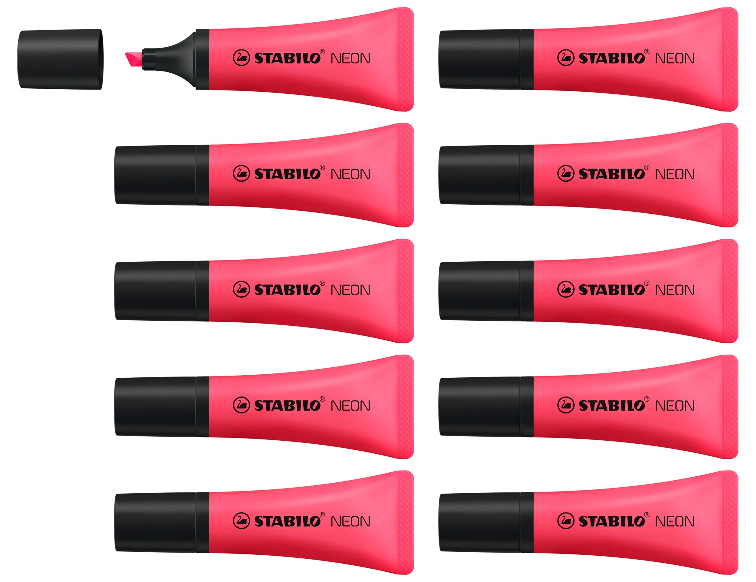 STABILO Highlighter NEON - Pack of 10 - pink