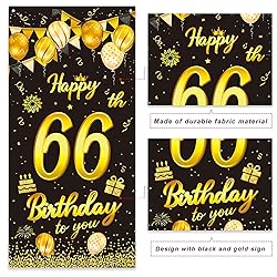 wongmode Happy 66th Birthday to You Door Banner