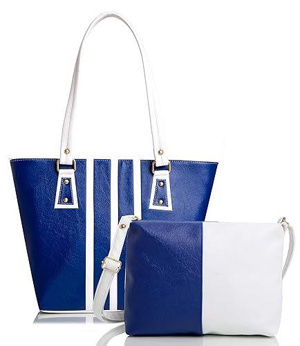 Mammon Womens Handbags and sling bag combo (Blue) (Blue)