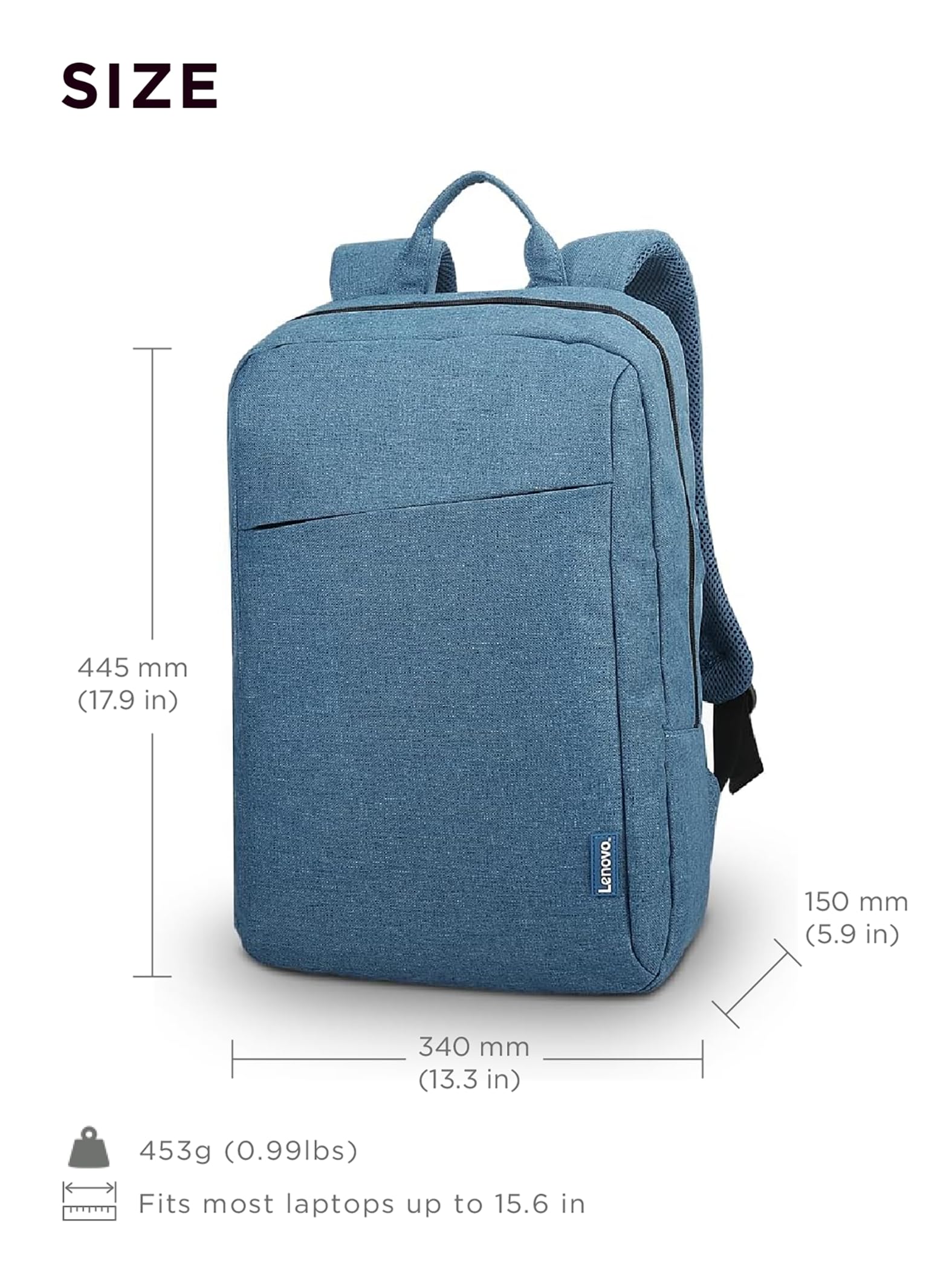 Lenovo 39,6 cm Casual Backpack B210 – Blau 6