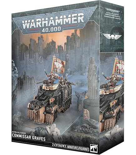Warhammer 40k – Coffret Armageddon Battalion – 14 Figurines Dont Char Rogal Dorn Et Troupes Cadian – 574 Pièces