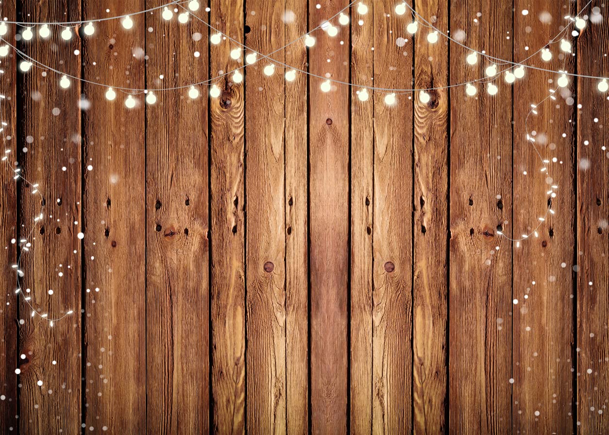 Photo 1 of Alltten 7X5FT Brown Wood Backdrop Rustic Photo Backdrop Country Wooden Background Birthday Wedding Western Party Decoration F1