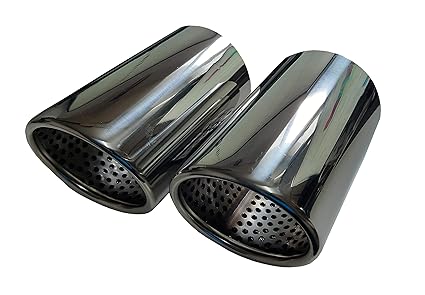 Embellecedores De Tubo De Escape Para Audi Q7 Y VW Touareg - 2 Piezas, Acero Inoxidable Negro, Plug & Play