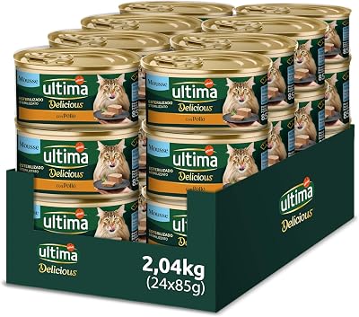 Fit & Delicious Comida Húmeda para Gatos - Mousse con Pollo: 24 latas de 85g