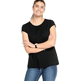 ellos Cotton Jersey Slub Cap Sleeve Trapeze Tee | Women's Plus Size