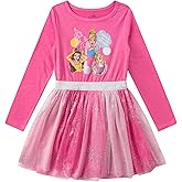 Disney Frozen, Minnie Mouse, Princess Girls Long Sleeve Dress for Toddlers and Big Kids