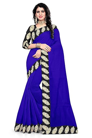 Winza Designer Womens Silk Saree with Blouse (DEVI BORDERB)