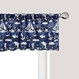 Ambesonne Navy Blue Window Valance, Sailboat