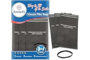 S SMILEFIL 38737/CMXZVBE38737 Wet/Dry Vac Filter Bags for Craftsman 2 to 2.5 Gallon Wet/Dry Vacuums and Powerhead Bucket Vac, Part# CMXZVBE38737 / 9-38737