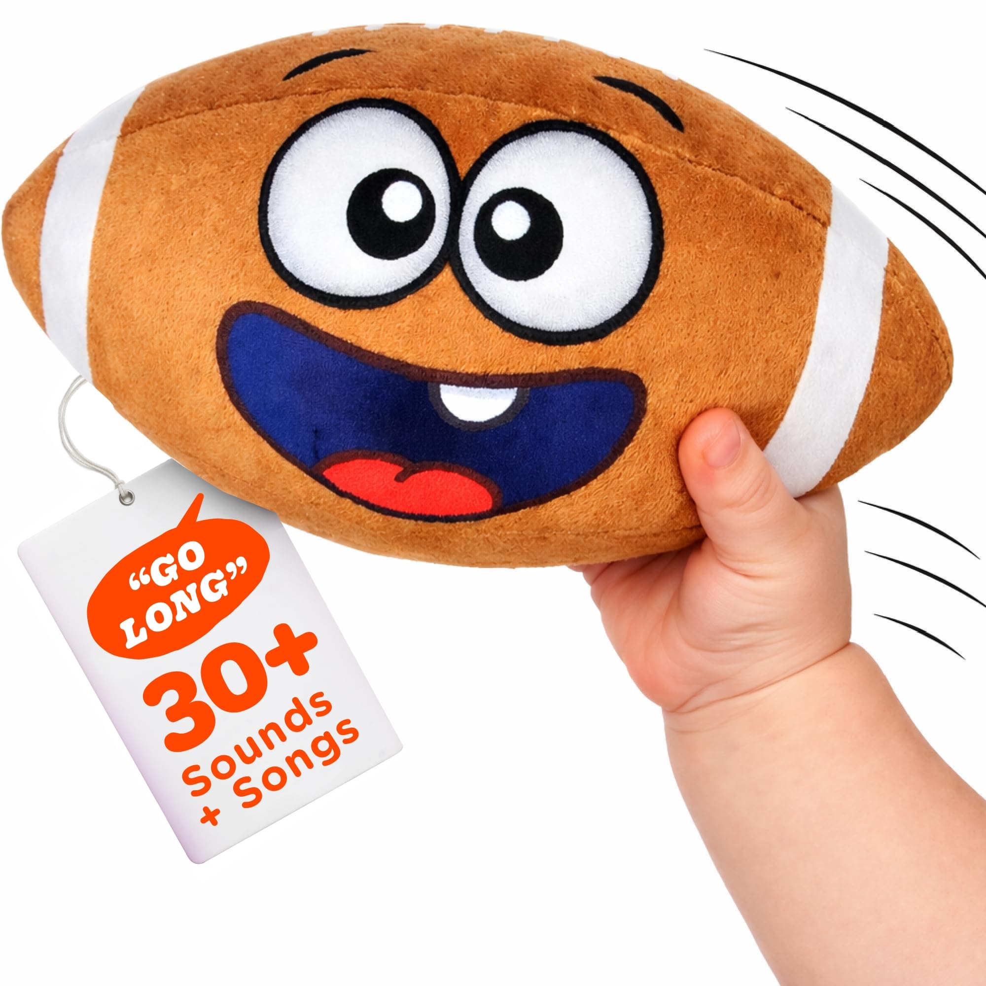 Move2Play, Hilariously Interactive Toy with Music & Sound Effects | Birthday Gift for Boy & Girl | Ball for Toddler & Baby | Indoor/Outdoor | Age 6, 9, 12+ month | 1, 2, 3+ Year Old (US Football)