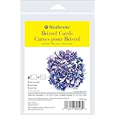 Strathmore 300 Series Bristol Cards, Smooth, 5x6.875 inches, 6 Cards & Envelopes - Custom Greeting Cards for Weddings, Events, Birthdays, Holidays