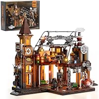 Set Di Mattoncini FUNWHOLE Wild West - Stazione Ferroviaria 1975 Pezzi - Regalo Per Adulti E Ragazzi