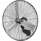 KEN BROWN 30 Inch Industrial Oscillating Wall Mount Fan - 7497 CFM High Velocity, Heavy Duty Metal Construction, 2 Speed Settings, Black