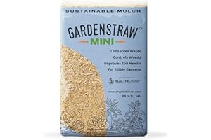 HealthiStraw GardenStraw Mini, 0.5 cu ft (4 lbs) – All-Natural Mulch for Gardens, Vegetables, Lawn Seeding - Water-Conserving, Weed-Suppressing Wheat Straw - Sustainably Sourced, Thoroughly Cleaned