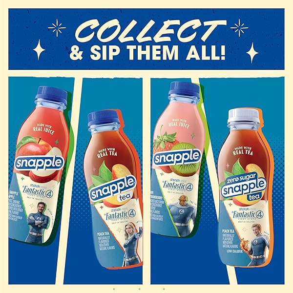 SNAPPLE ZERO SUGAR PEACH TEA, 16 FL OZ RECYCLED PLASTIC BOTTLE