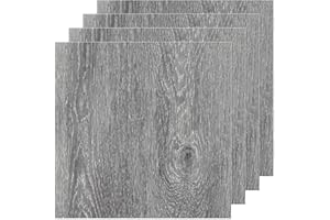 AKOLAFE 40 Sheet Vinyl Flooring 12 x 12 Peel and Stick Floor Tile Waterproof Clearance Vinyl Floor Tiles Grey Wood Self Adhesive Floor Tiles Sticky Laminate Flooring for Bathroom Kitchen Basement RV