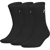 adidas Men's Foundation Sport Crew Socks 3 Pairs | 3-Pack, Targeted Cushioning, Arch Support, Breathable Moisture-Wicking, Reinforced Heel &amp; Toe, All-Day Comfort