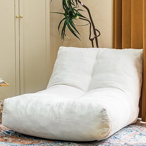Cvortll Bean Bag Chair Lazy Bean Bag Sofa, Floor Beanbag Chairs with Stuffed High-Density Foam, Memory Foam Bean Bag Sofa for Living Room, Bedroom and Office