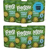 Freestyle Snacks - Pickles In A Pouch - Garlic Dill (4.5oz, 6 Pack) | All Natural, Fresh-Packed Deli-Style Pickles Chips - Non-GMO, Kosher, Gluten-Free, Low Calorie &amp; Low Carb, Guilt-Free Snacks