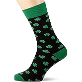 Traditional Craft Ltd. Carrolls Irish Gifts Shamrock Socks (One Size, Black)