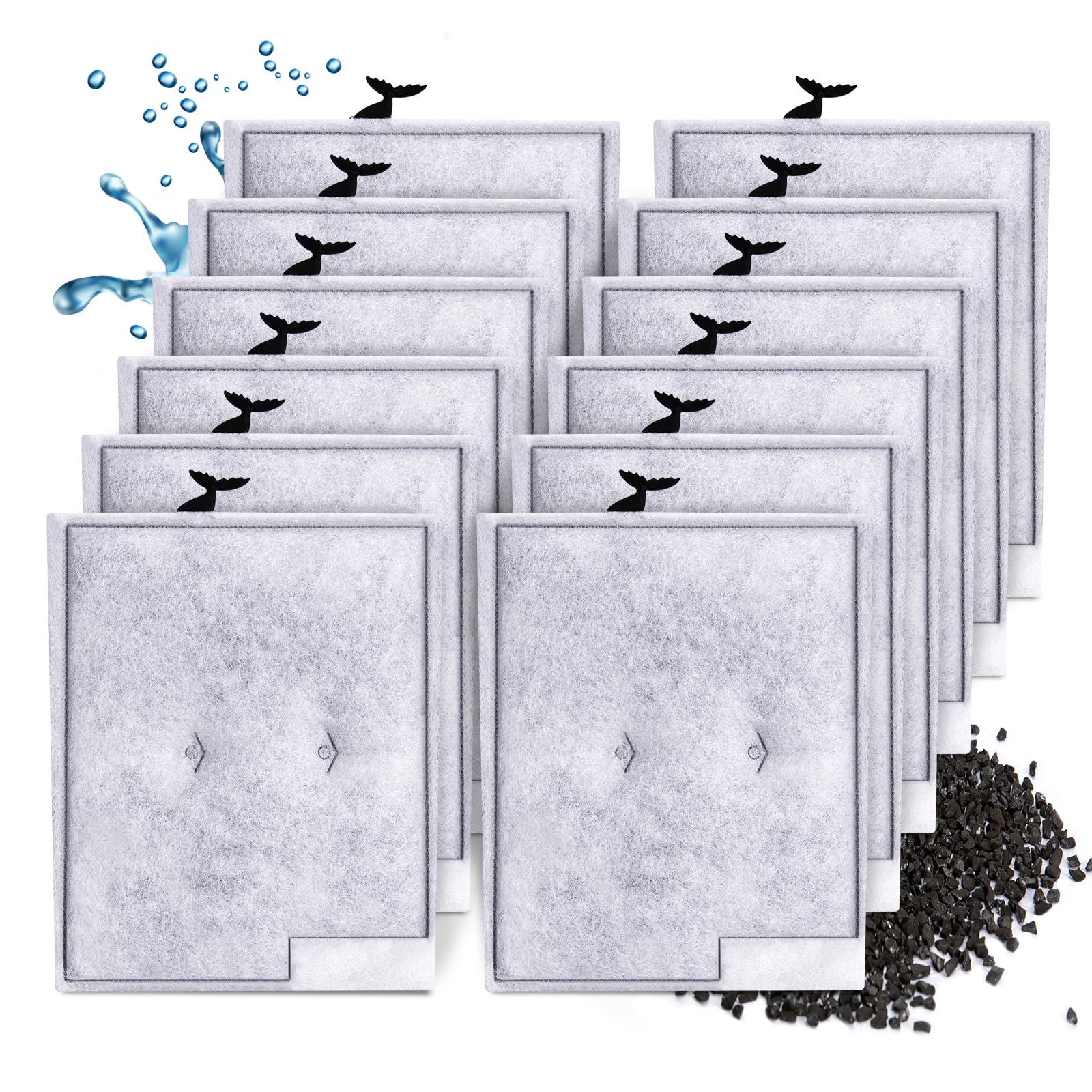 Photo 1 of ELXXROONM 12 Pack Large Filter Cartridges Compatible with Aqueon QuietFlow Power Filter Size 20,30,50,75 & E Internal Power Filter Size 40 & Canister Filter Size 200/300/400 & Zilla Large Filter