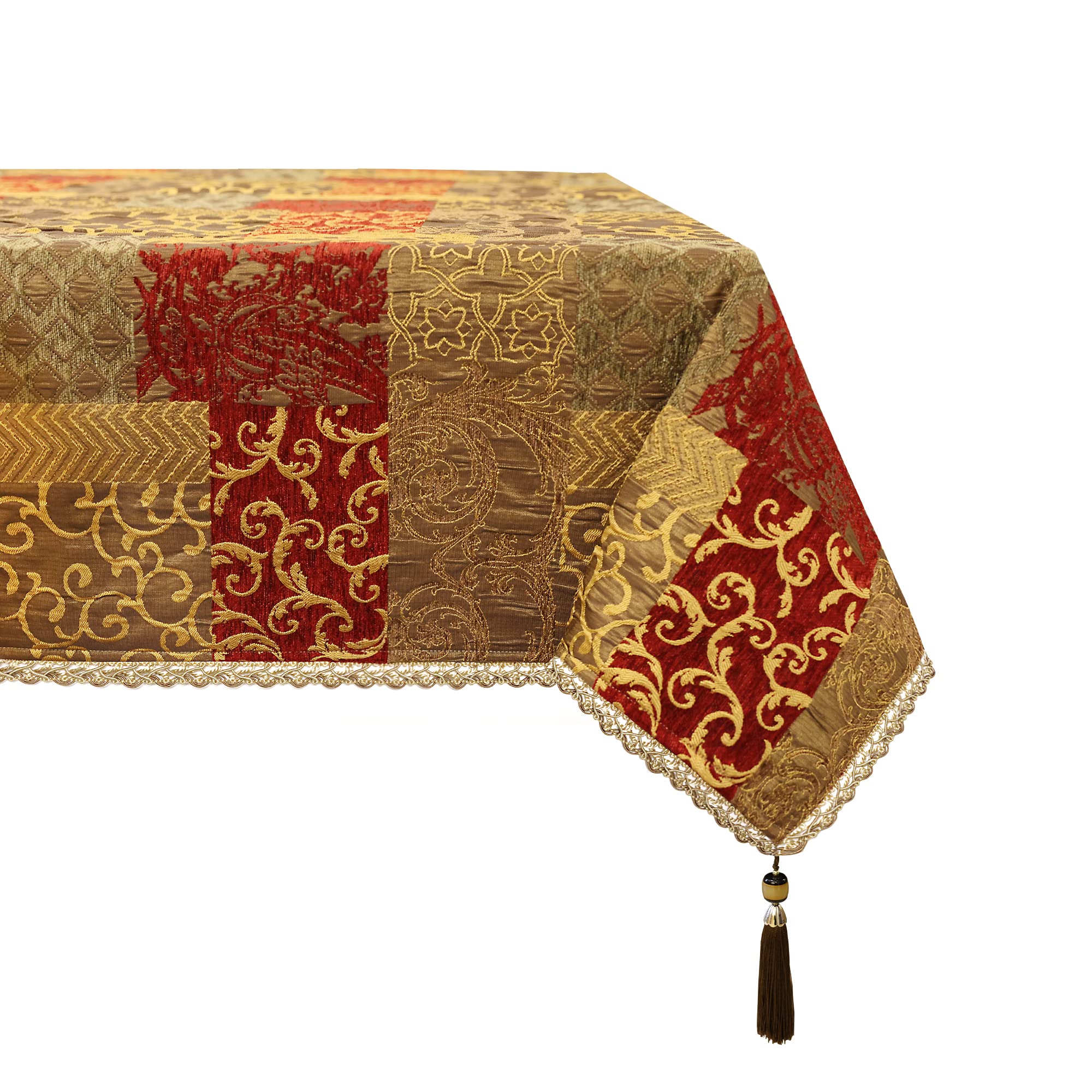 TOPLUXE Table Cloth Tablecloth Rectangle Table Cover for Dining Room/Restaurant Table Decoration (140x200cm, Patchwork)