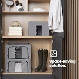 LIVIVO Set of 3 Storage Bags Boxes Organiser with Double Openings 56L Clear view 3