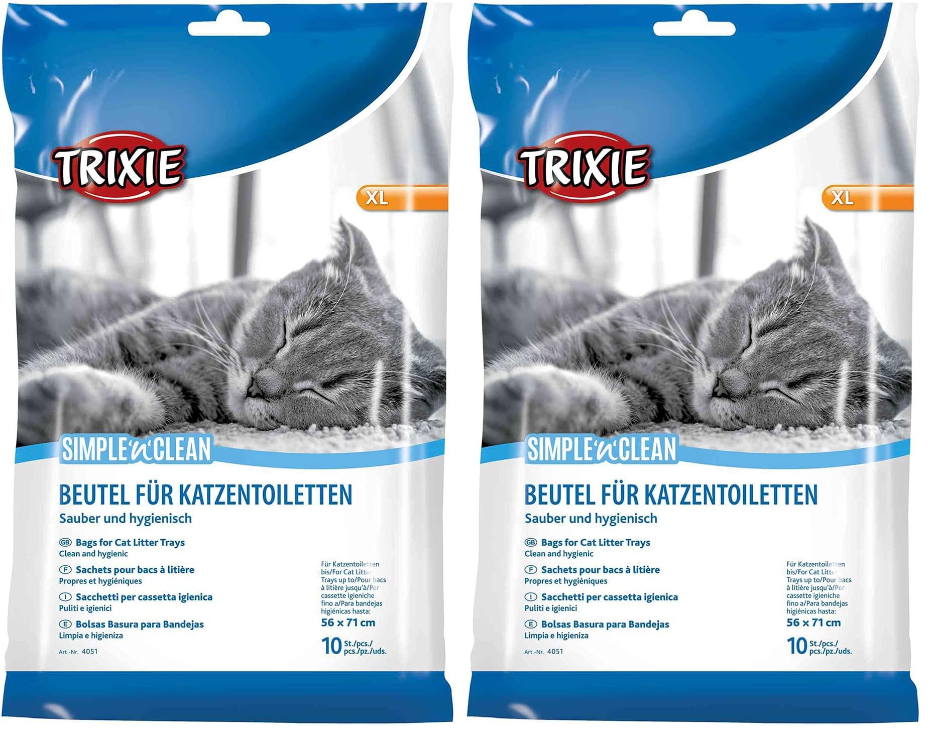 Simple'n' Clean Bags for cat litter trays, XL, 10 pieces (Pack of 2)