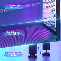 MOTPK Display Cabinet with LED Lights, Display Case