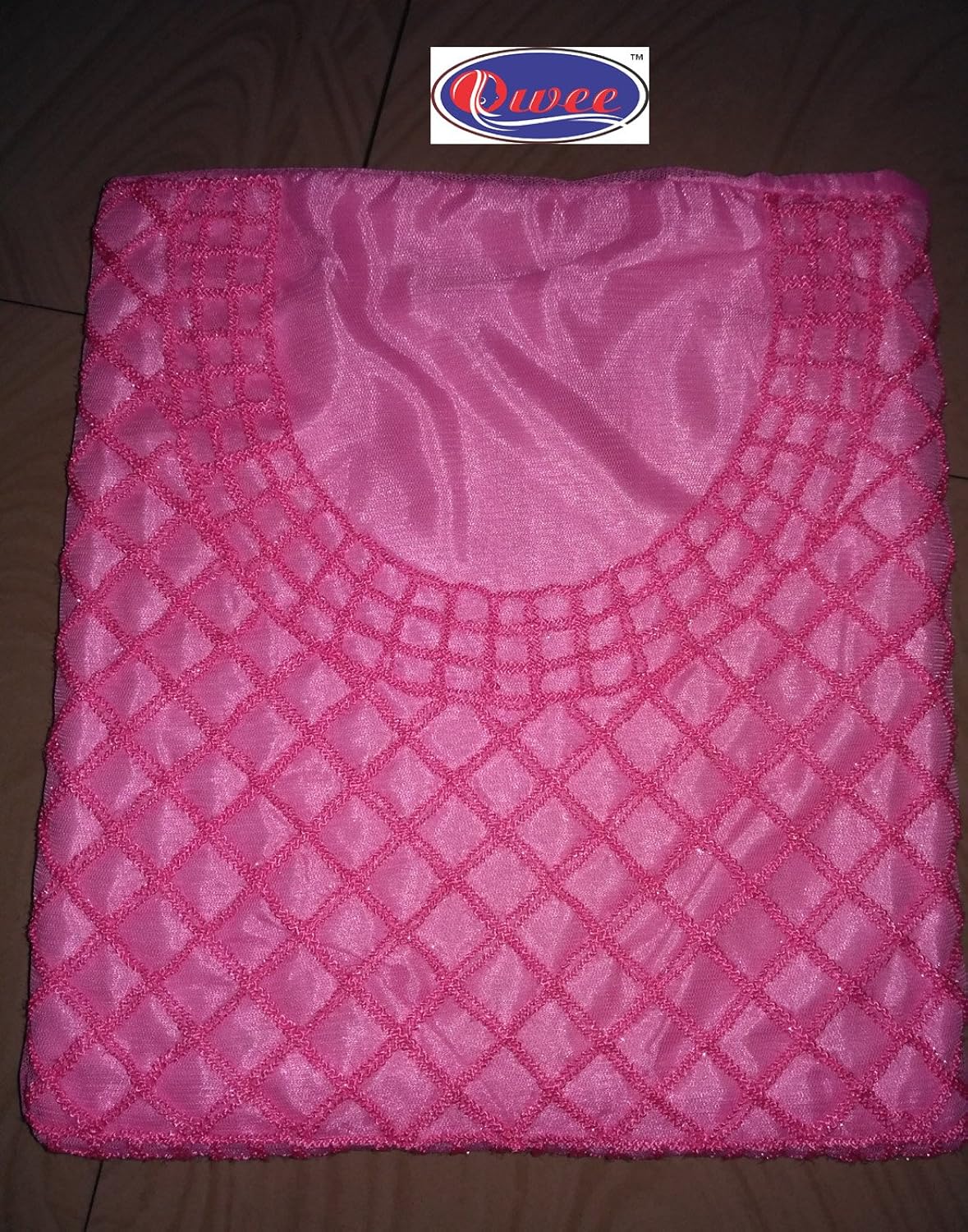 owee women's net semistitched gown(anika pink, free size)