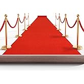 EZLucky 3x10 ft Red Carpet Runner for Party, 450GSM Heavy Duty Aisle Rug with Non-Slip Rubber Backing, Waterproof Walkway for Wedding Prom Hollywood Oscars Steps Graduation