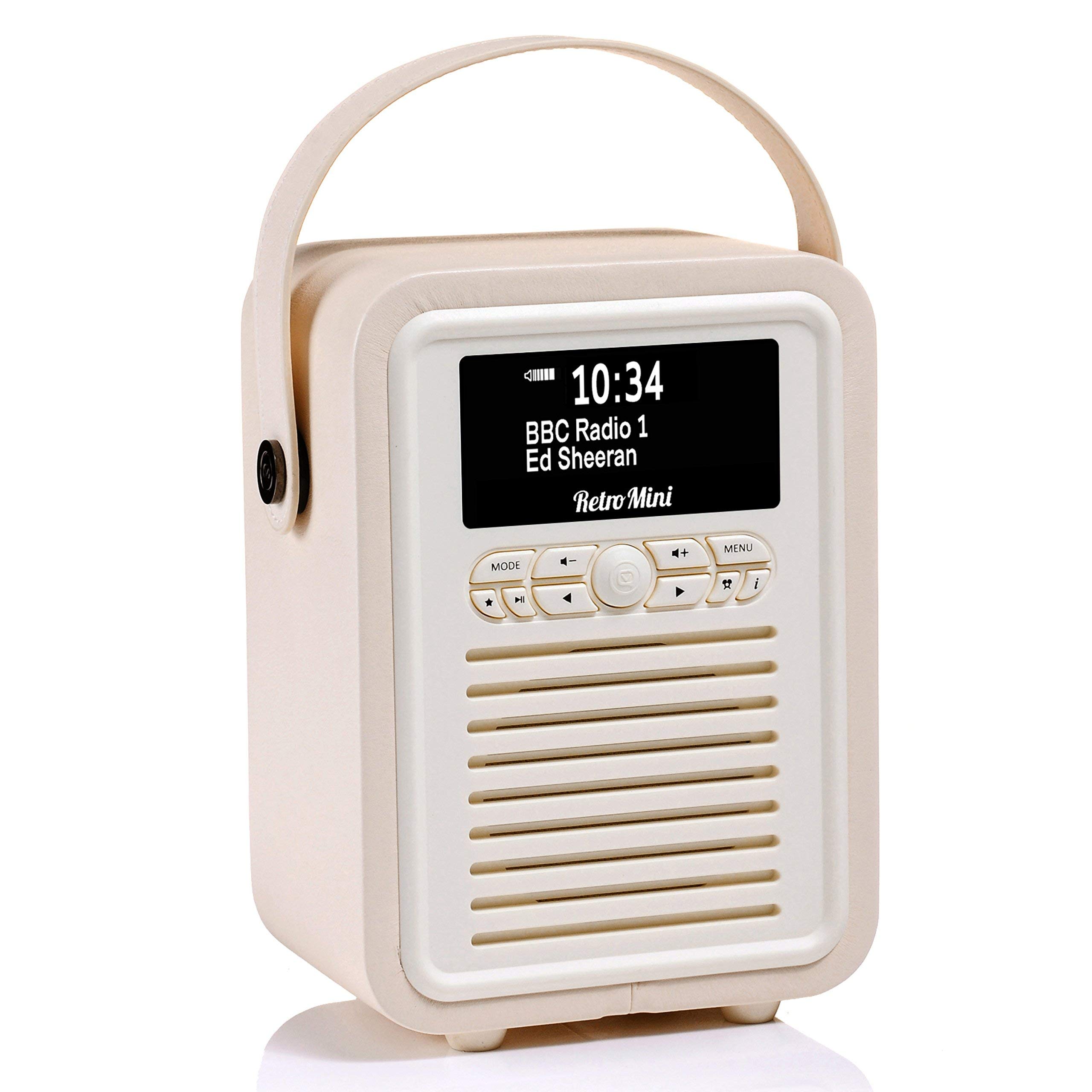 VQ Retro Mini DAB/DAB+ Digital Radio with Bluetooth, FM Radio, Alarm Clock - Mains & Battery Powered Portable