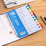 ROSSHINE 12Pack 1-10 Part A4 File Dividers 11-Hole PVC Colour Content List view 4