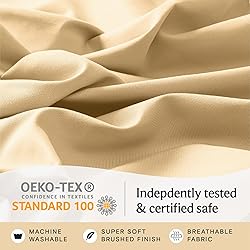 LuxClub 3 PC Sheet Set Bed Sheets Deep Pockets