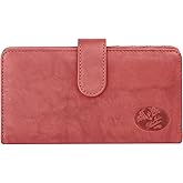 Buxton Heiress Pik Me Up - Checkbook & Credit Card Holder Wallet, Red Rfid
