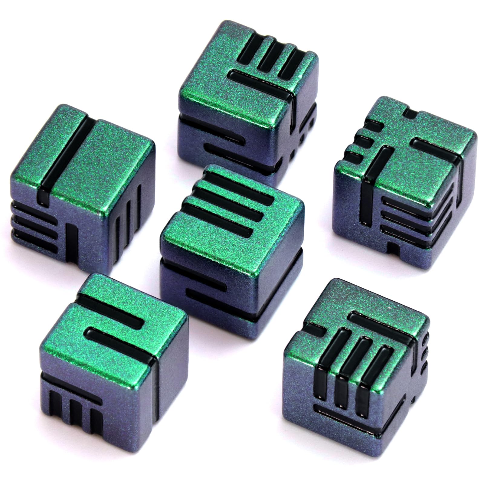 FONVGOGO D6 Dice Set 6 Pcs 16mm, Cool Fancy 6 Sided