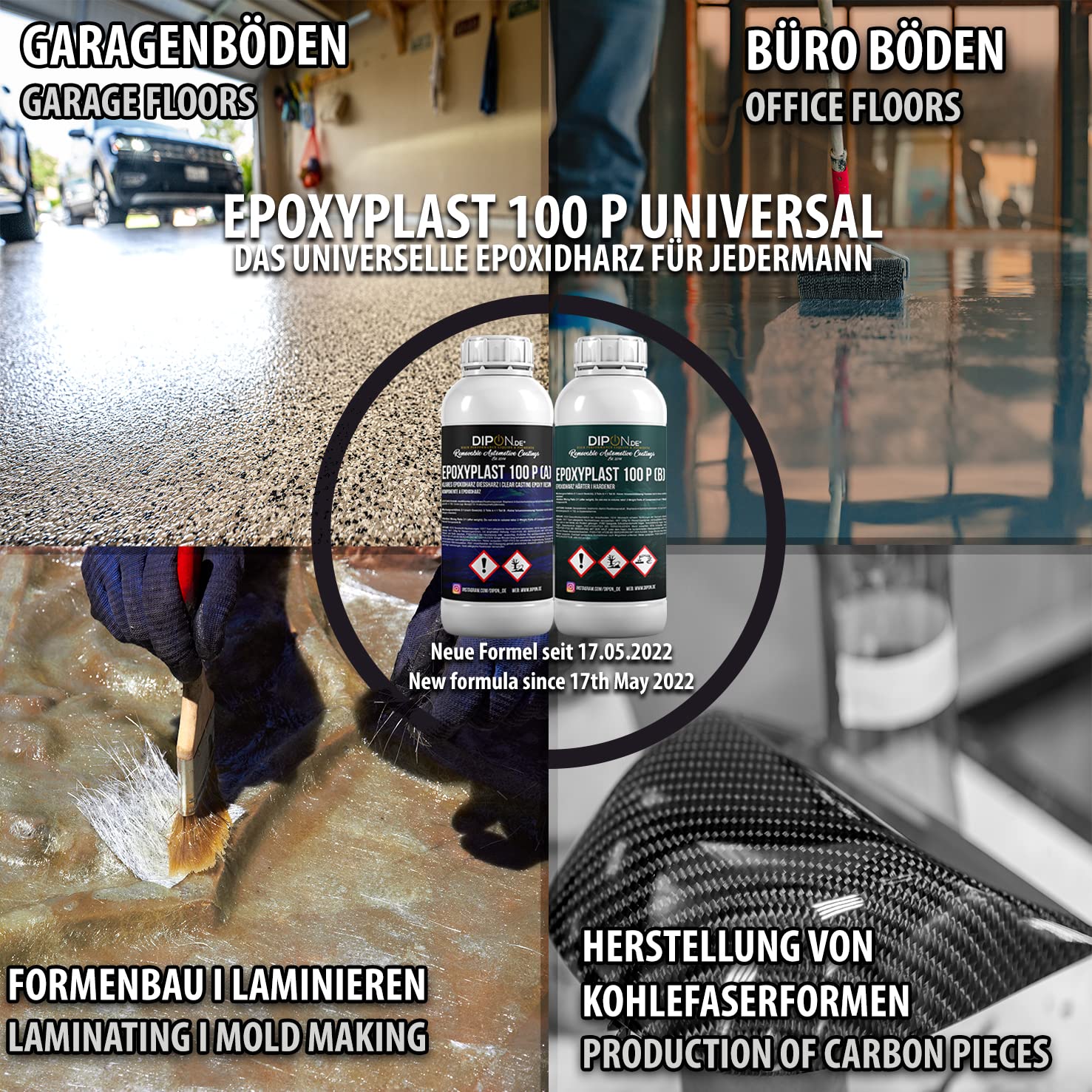 9,0 KG Epoxidharz 2K Epoxi Harz mit Härter Glasklar in Profi Qualität und geruchs- und emissionsarm. Epoxy Gießharz UV Stab. für Schmuck Holz Tisch Aquarium Terra Formenbau GFK Bodenbeschichtung 3