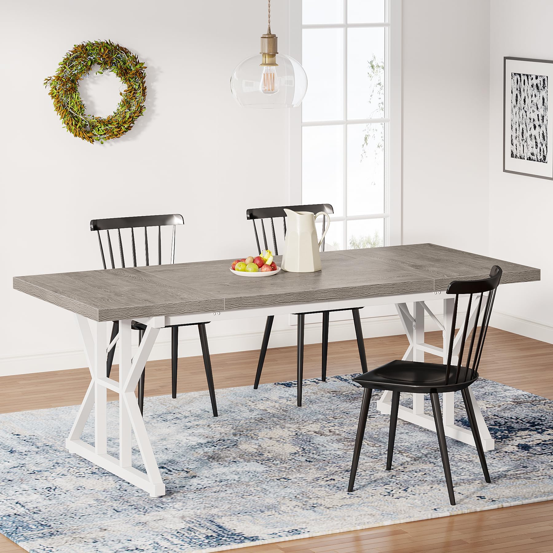 Tribesigns Farmhouse Dining Table for 6