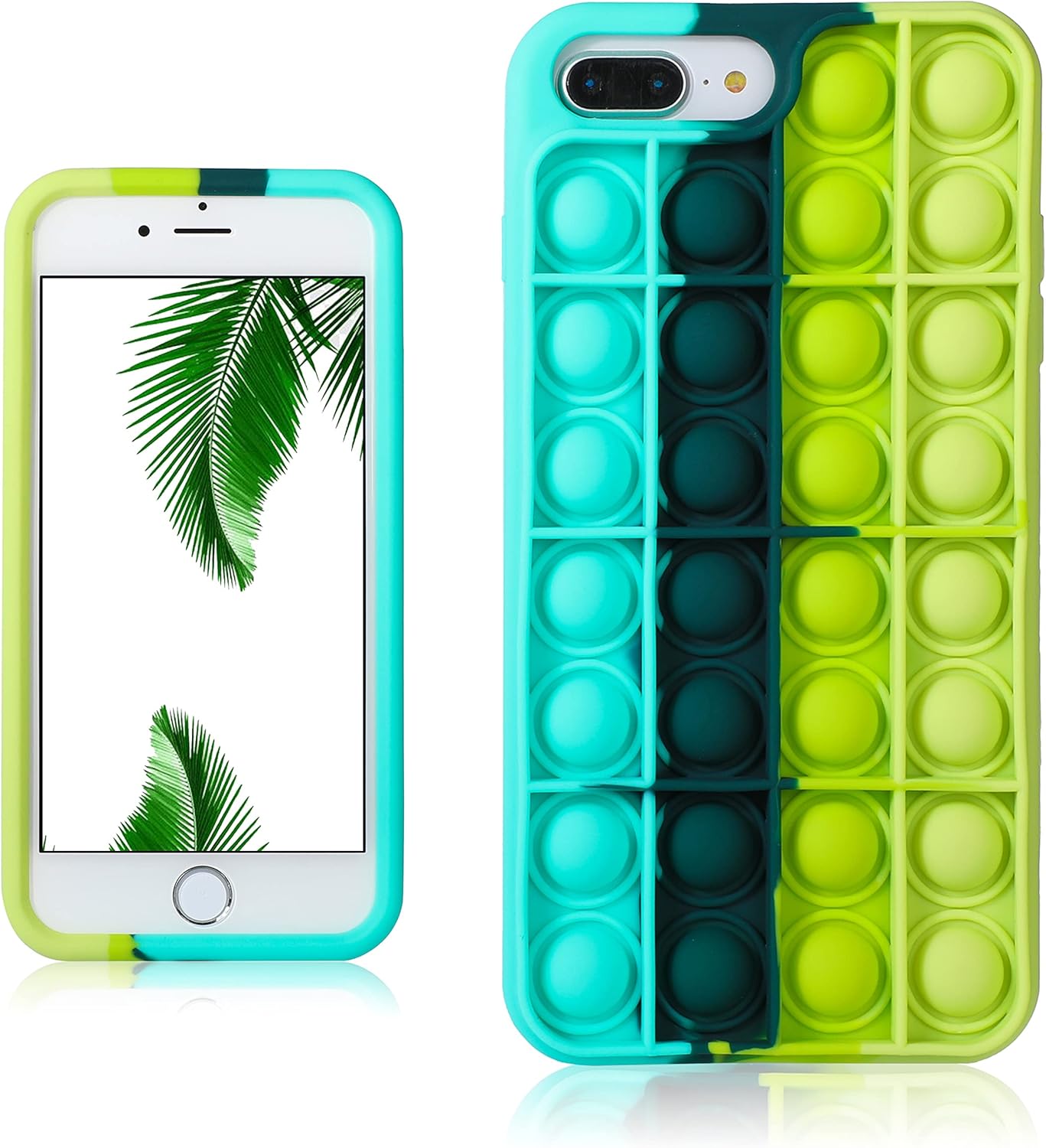 Trendy Fun for iPhone 6 Plus/6S Plus/7Plus/8 Plus Case,Silicone Aesthetic Cartoon Funny Cute Cool Fidget Unique Designer Fun Cover Cases for Boys Girls Women Black Green -for iPhone 6/6S/7/8 Plus 5.5