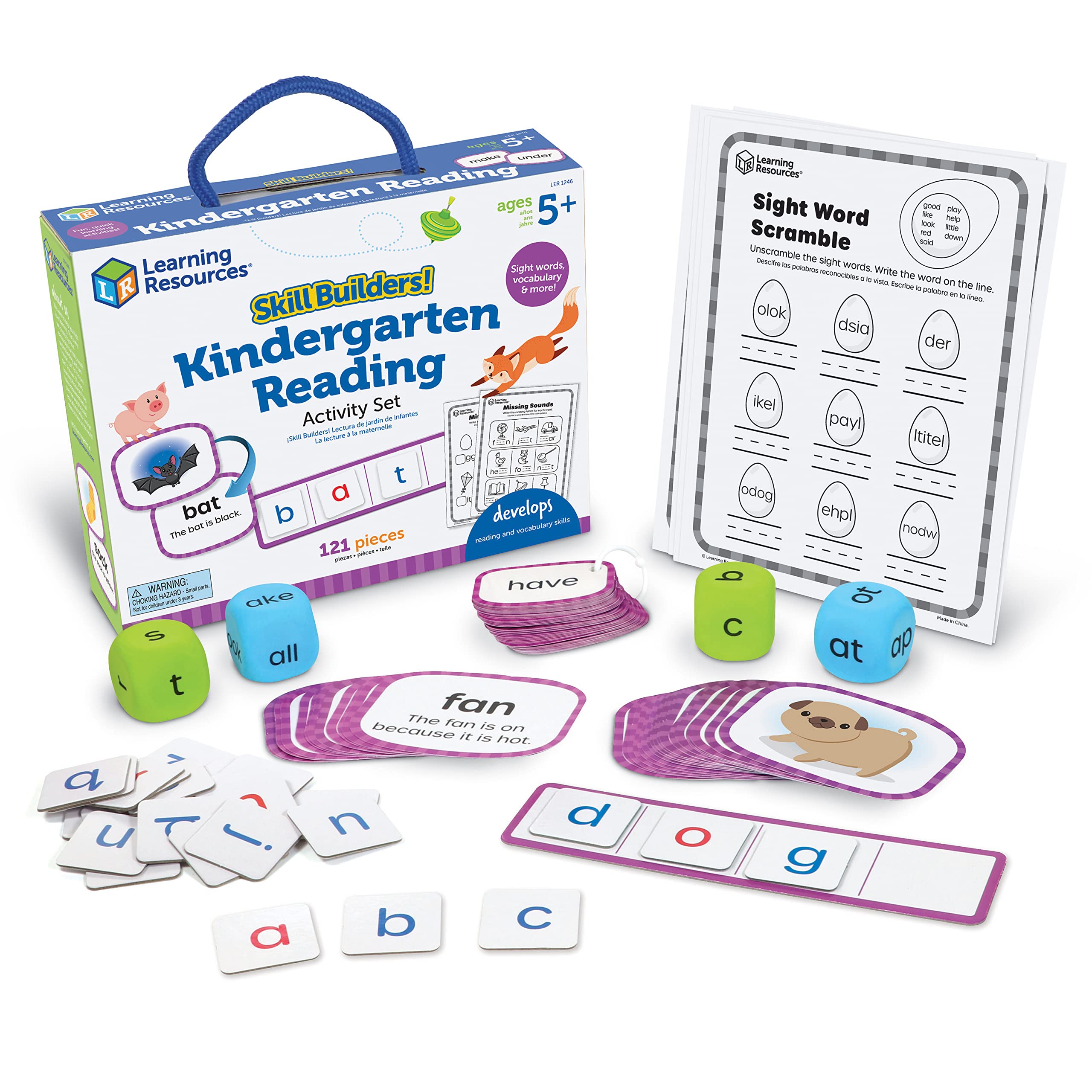 Photo 1 of Learning Resources Skill Builders! Kindergarten Reading Activity Set -Learning Essential Materials, Reading Activities for Kids, Homeschool Supplies,Back to School, Ages 5+,122 Pieces