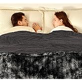 Bearhug Electric Blanket King Size 100"x 90", Dual Controllers Heated Blanket, Reversible Faux Fur & Sherpa, Over-Heat Protect, 10 Heating Levels, ETL, Machine Washable