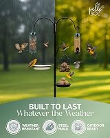 Pelle & Sol Bird Feeder Station with 3 Feeders 2 Dishes Garden view 3