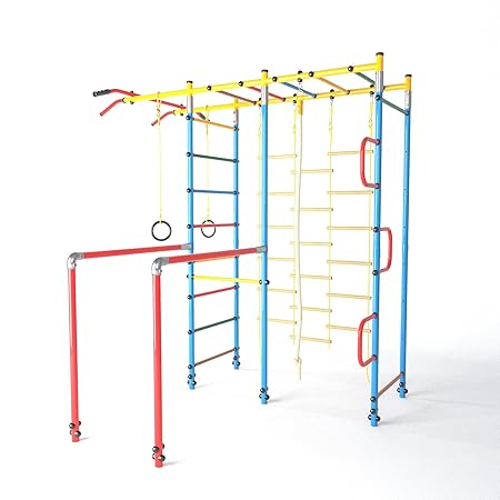 NiroSport «Kletterinsel» Turngerät Outdoor Turnstation Klettergerüst Trimmstation Spielturm Kindersportgerät für Garten mit K