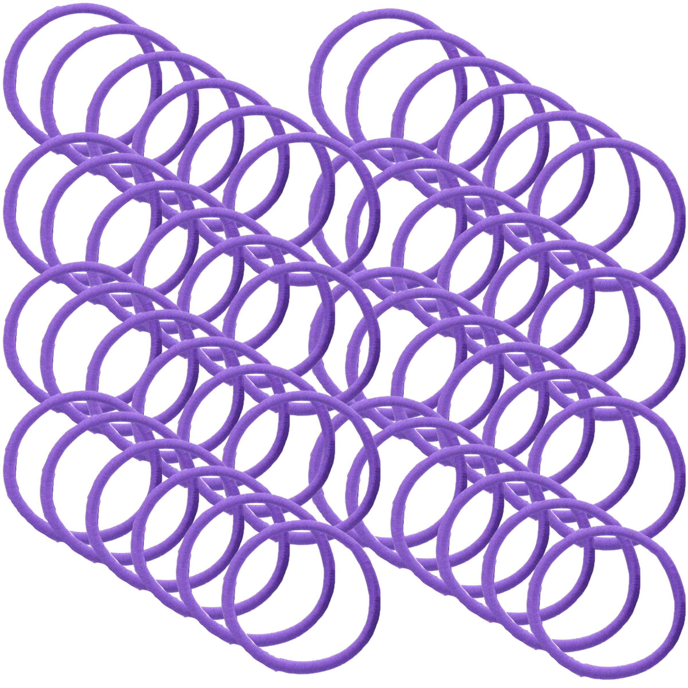 Topkids Accessories 48pc Elastic Hair Bands for Girls and Women, Hair Ties No Damage, Hair Accessories for Women, Hair Elastics, Hair Bands for Women, Hair Bobbles (Purple)