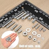 ZWFSDM 1080Pcs Phillips Pan Head Screws Nuts Washers Set M3 M4 M5 M6 view 3