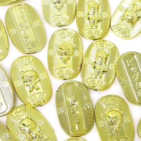 Amazon 宝石すくい 縁日 お祭り クラッシュアイス 小判 メッキゴールド 800g 155pcs カラー宝石 506 550 おもちゃ雑貨 おもちゃ