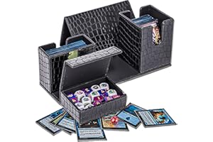 HENWEI Premium PU Leather Trading Card Storage Box - Holds 300+ Cards with Unique Design, Perfect for Collectors & Competitions - Durable, Stylish, and Secure Organizer for TCG, Magic, Yu-Gi-Oh Card