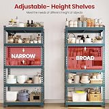 Yaheetech 5 Tier Garage Shelving Units Heavy Duty 750kg Neptune Blue view 4
